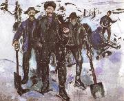 Edvard Munch Worker oil on canvas